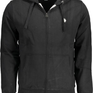 US POLO ASSN. MEN'S BLACK ZIP-UP SWEATSHIRT