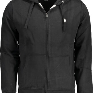 US POLO ASSN. MEN'S BLACK ZIP-UP SWEATSHIRT