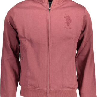 US POLO ASSN. MEN'S PURPLE ZIP-UP SWEATSHIRT