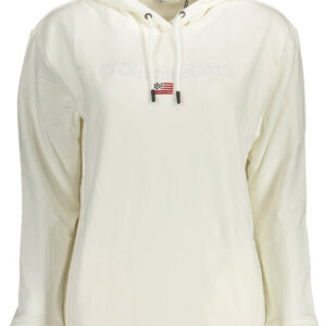 US POLO ASSN. WOMEN'S WHITE ZIP-UP SWEATSHIRT