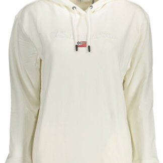 US POLO ASSN. WOMEN'S WHITE ZIP-UP SWEATSHIRT