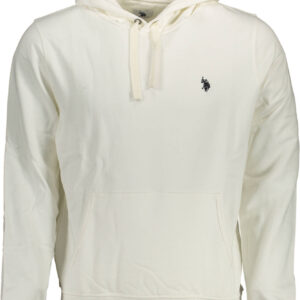 US POLO ASSN. MEN'S WHITE ZIP-UP SWEATSHIRT