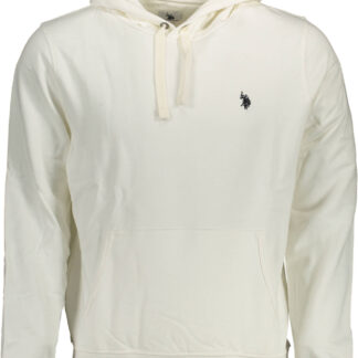 US POLO ASSN. MEN'S WHITE ZIP-UP SWEATSHIRT