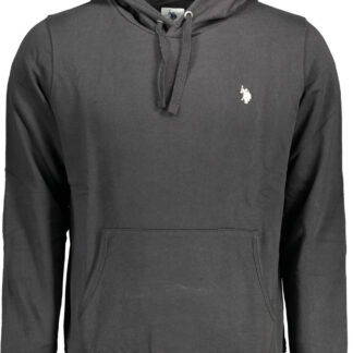 US POLO ASSN. MEN'S BLACK ZIP-UP SWEATSHIRT