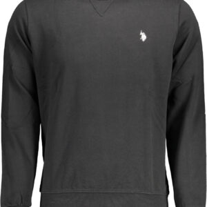 US POLO ASSN. MEN'S BLACK ZIP-UP SWEATSHIRT