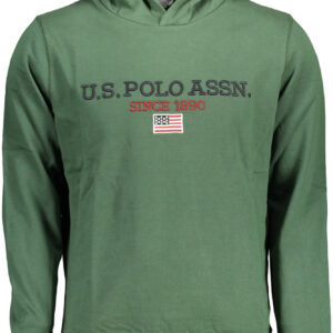 US POLO ASSN. MEN'S GREEN ZIP-UP SWEATSHIRT