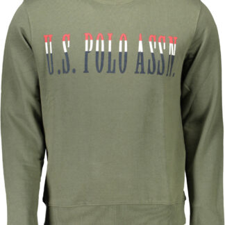 US POLO ASSN. MEN'S GREEN ZIP-UP SWEATSHIRT
